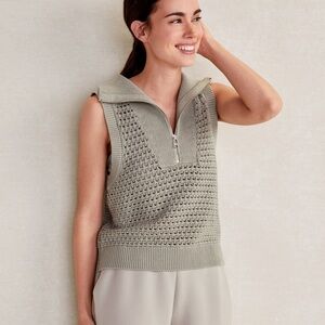 Varley Bains Half Zip in Seagrass